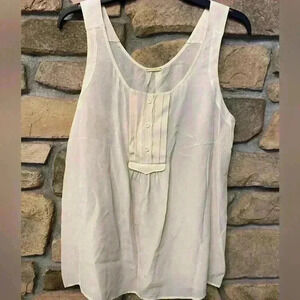 Rebecca Minkoff Women's Silk Flowy White Sleeveless Top new without tag size 10